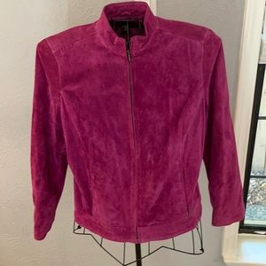 Valerie Stevens magenta suede jacket